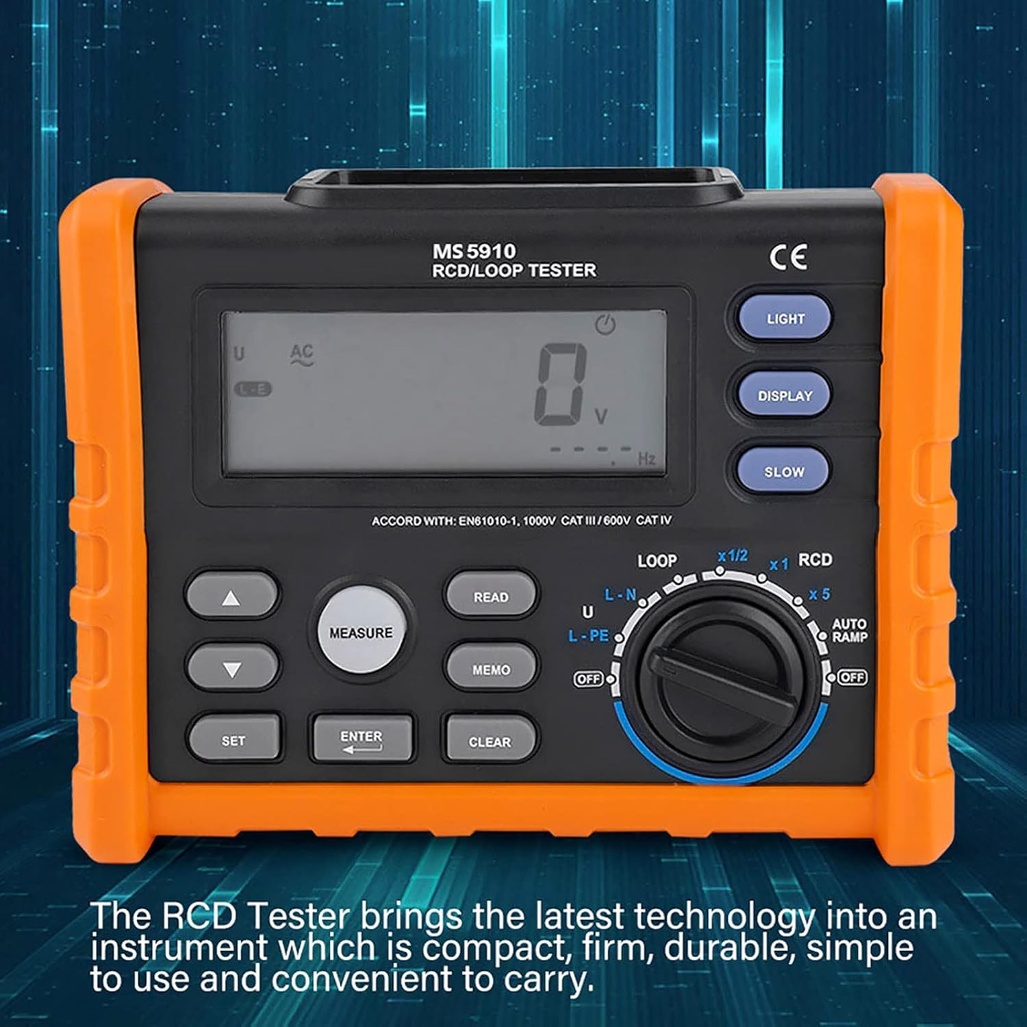 PEAKMETER MS5910 Digital Impedance Meter RCD Loop Tester Multimeter image number 4