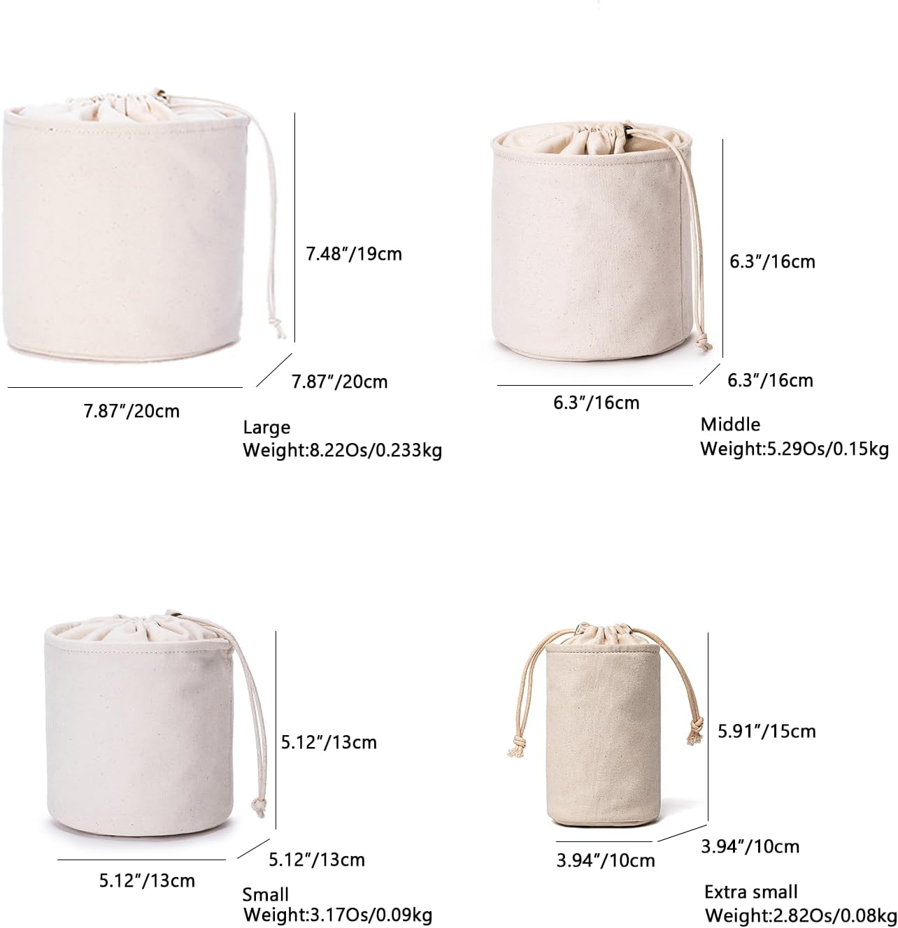 YONBEN Tall Purse Organizer Insert Womens Canvas round Handbag Organizer Storage,Handbag Purse Organizer round Cosmetic Pouch Bag Bucket Makeup Bag (Beige, M)&hellip;