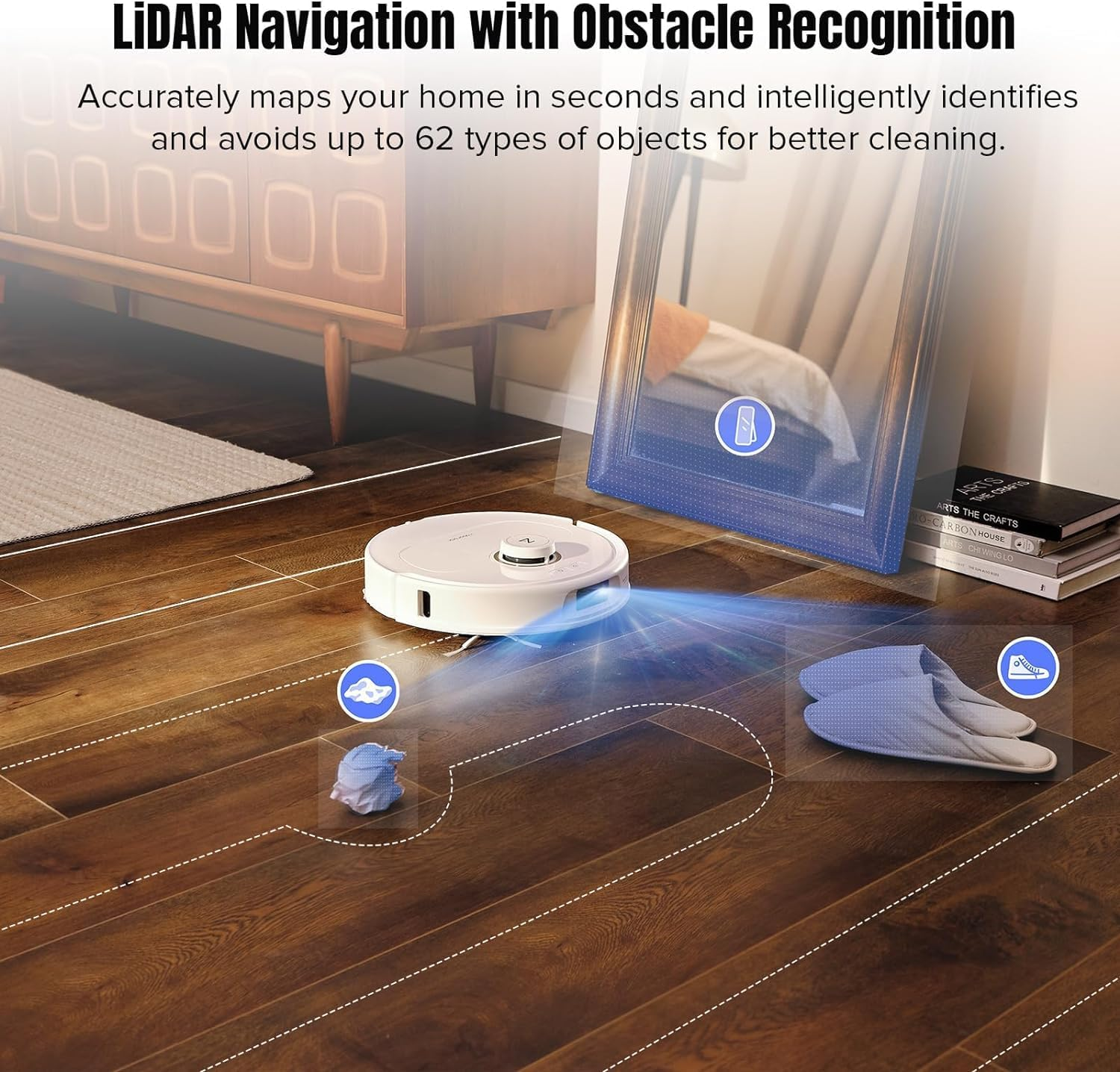 Roborock Qrevo Maxv Robot Vacuum, 7000Pa Suction, Auto Tank Refilling, Auto Dust Emptying, Double Spinning Mop, Reactive Tech Obstacle Avoidance, White