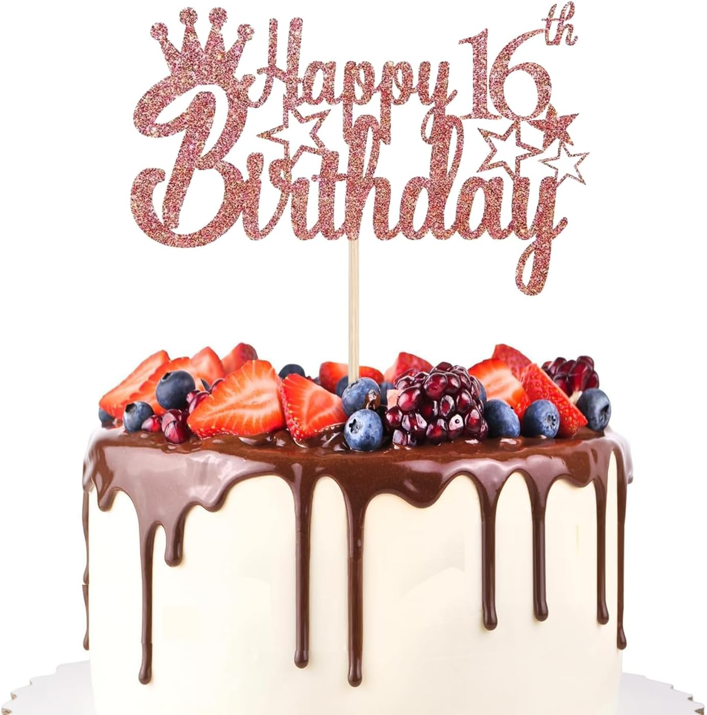 1 PCS Happy Birthday Cake Topper Glitter Cake Pick for Celebrating Happy Birthday Anniversary Theme Party Cake Decorations Supplies(Female) (40)