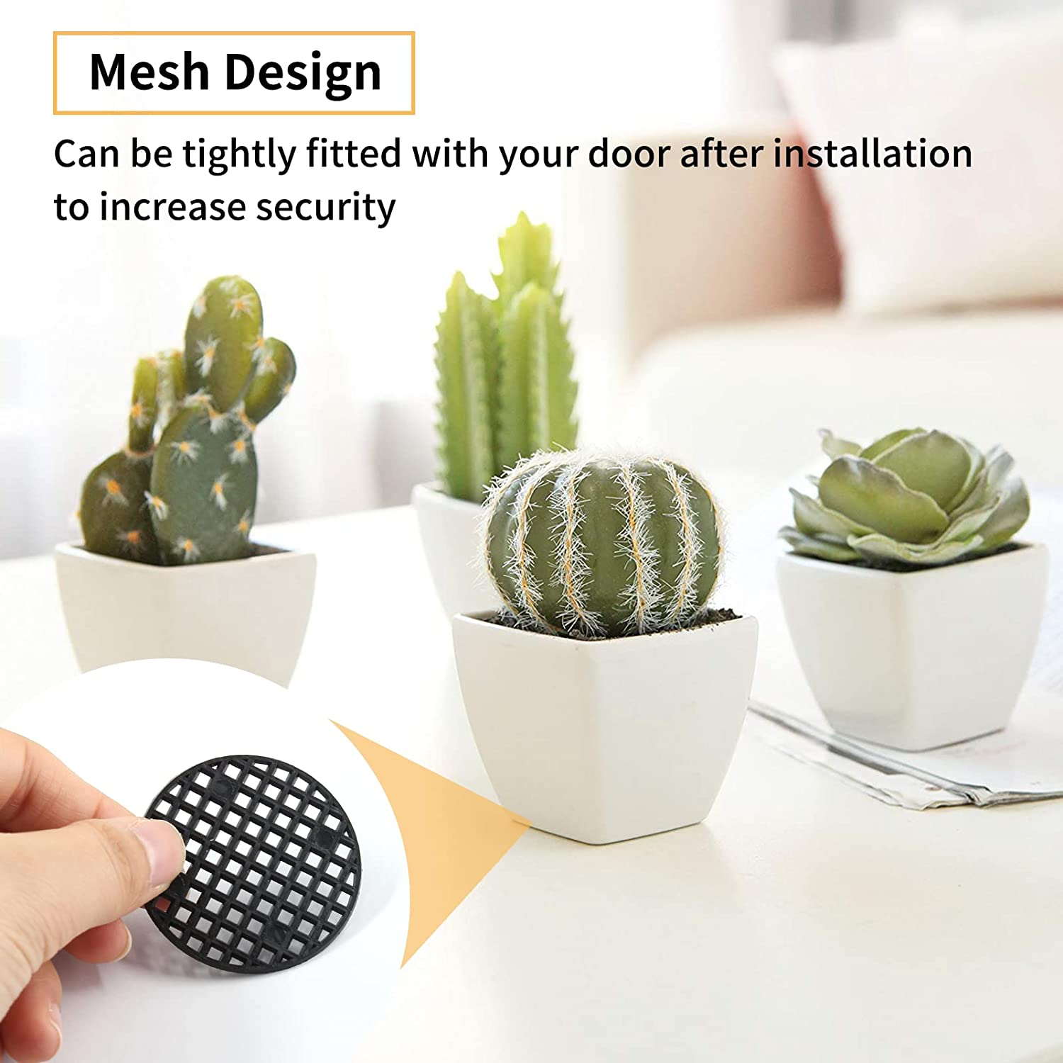 Bivethoi 100Pcs Plant Pot Mesh Screen, Black, 1.8" (45Mm), Garden, Aeration, Round, Both Indoor/Outdoor, Planter, Polyethylene (PE), Insert, Pot, Plant Pot Screen image number 2