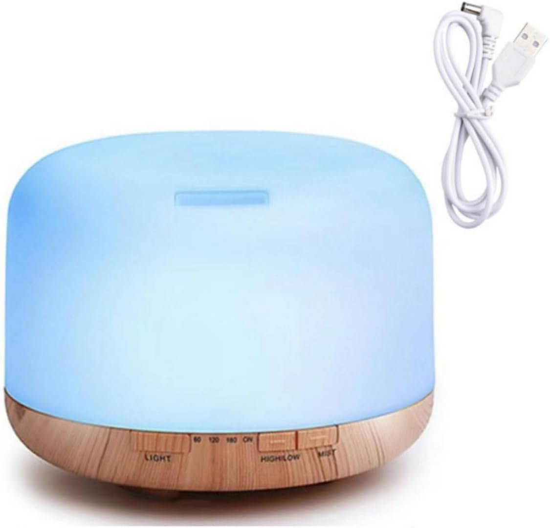 Essential Oil Diffusr, Air Humidifier, Household Fragrance Machine,Quiet Premium Aromatherapy Humidifier, Natural Home Fragrance Aroma Diffuser,7 Colors Light for Bedroom ﻿