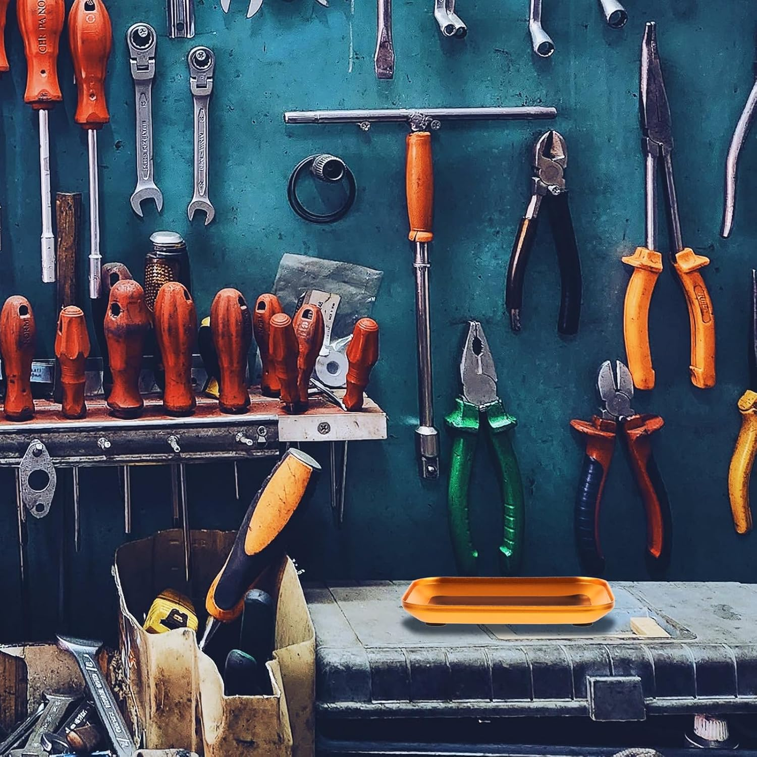 2 Pcs Aluminum Alloy RC Screw Tray, Golden Metal Parts Bowl for Model Airplane Repair, Nut and Gasket Storage Tool, Portable Screw Holder for Rc Repair Tool