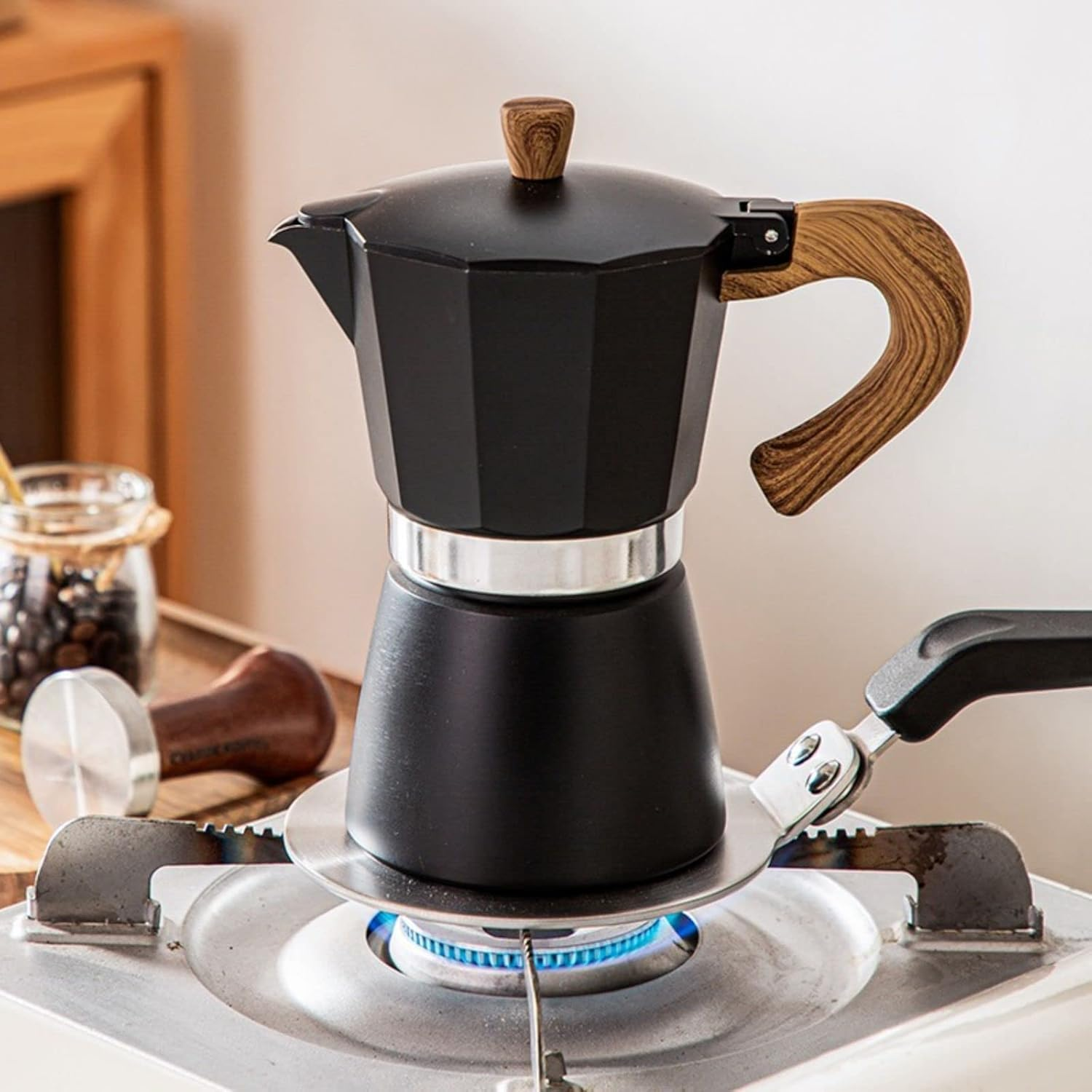 5 Inch Stainless Steel Heat Diffuser Plate - Cooktop Heat Diffuser Cooking Induction Adapter for Moka Pot & Small Cookware, Compatible with Gas & Electric Stoves image number 3