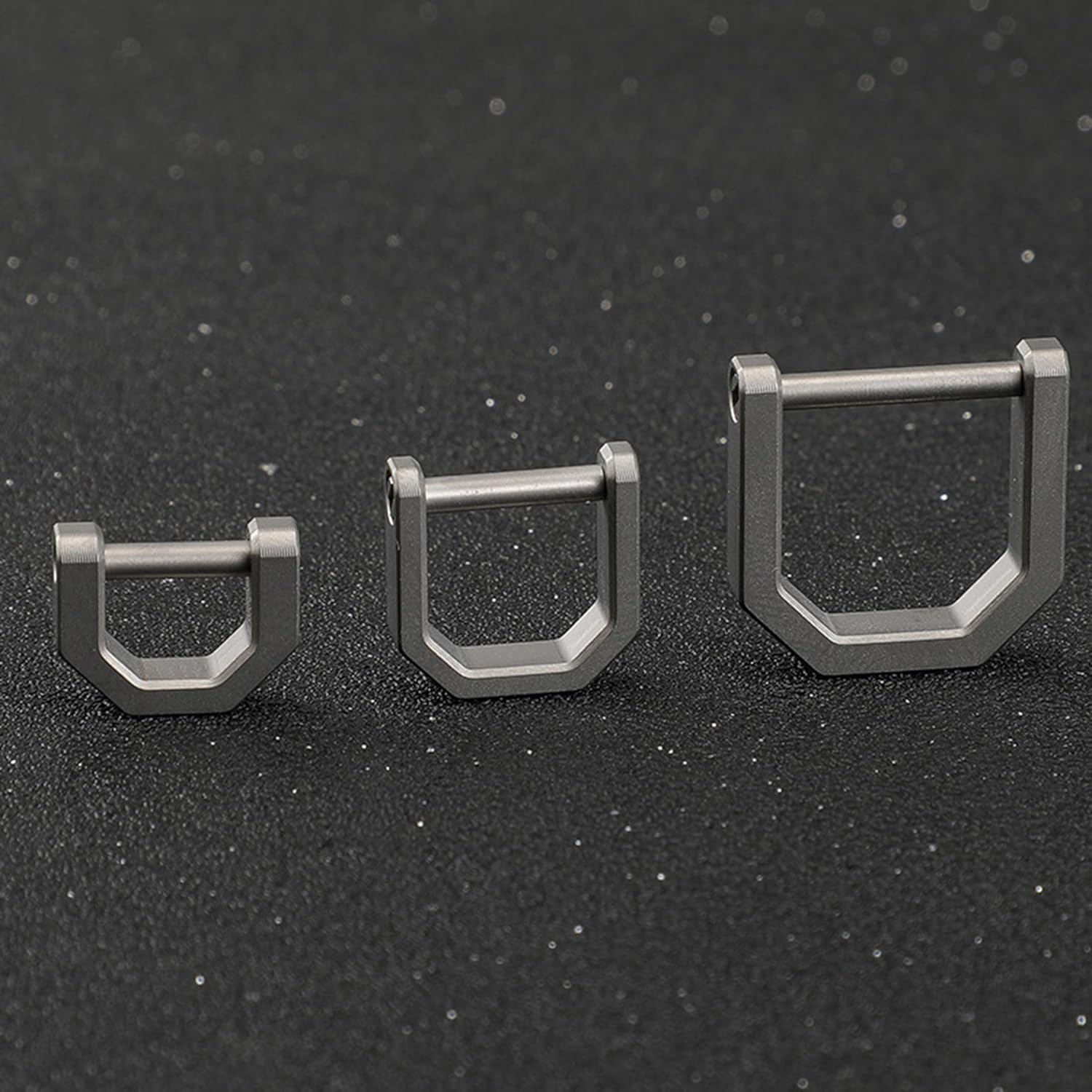 Hamans Titanium D Ring Car Key Fob Tool Shackle Keychain Horseshoe Keyring U Shape image number 6