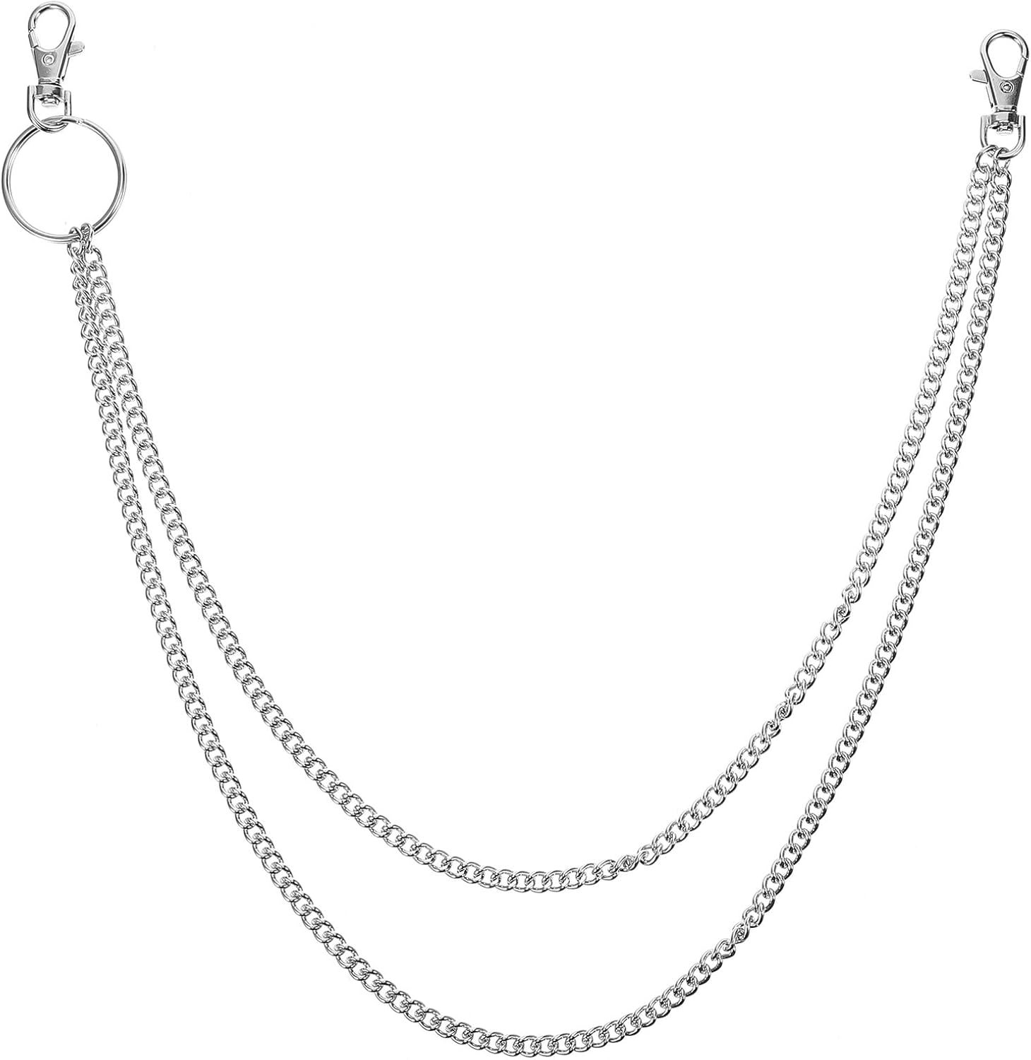 FOYTOKI Punk Style Metal Wallet Chain for Men Decorative Pants Chain for Jeans Street Dance Accessories