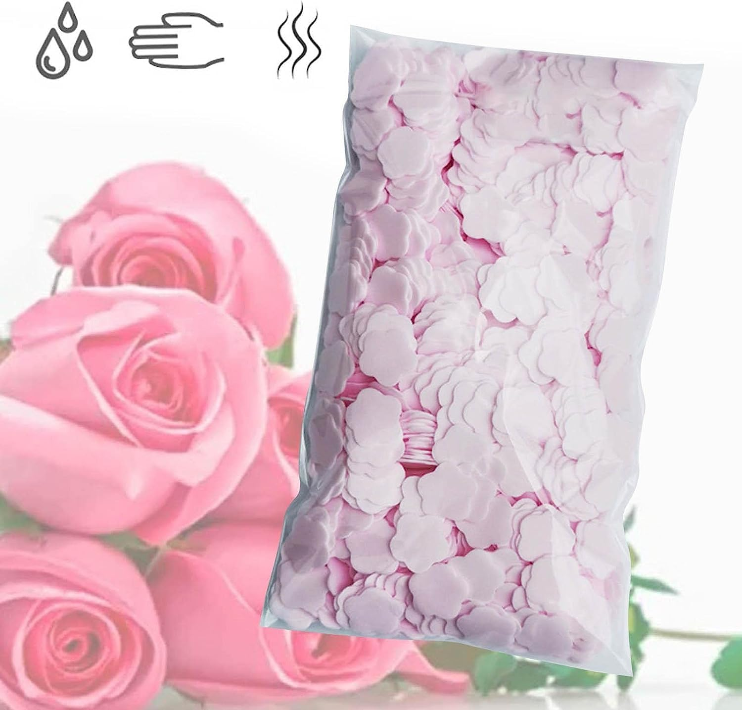 Lahomia 1000Pcs Mini Soap Paper, Hand Washing Soap, Kids Scented Slice Fast Foaming Portable for Outdoor Activities Hiking Indoor Travel, Mixed Pack