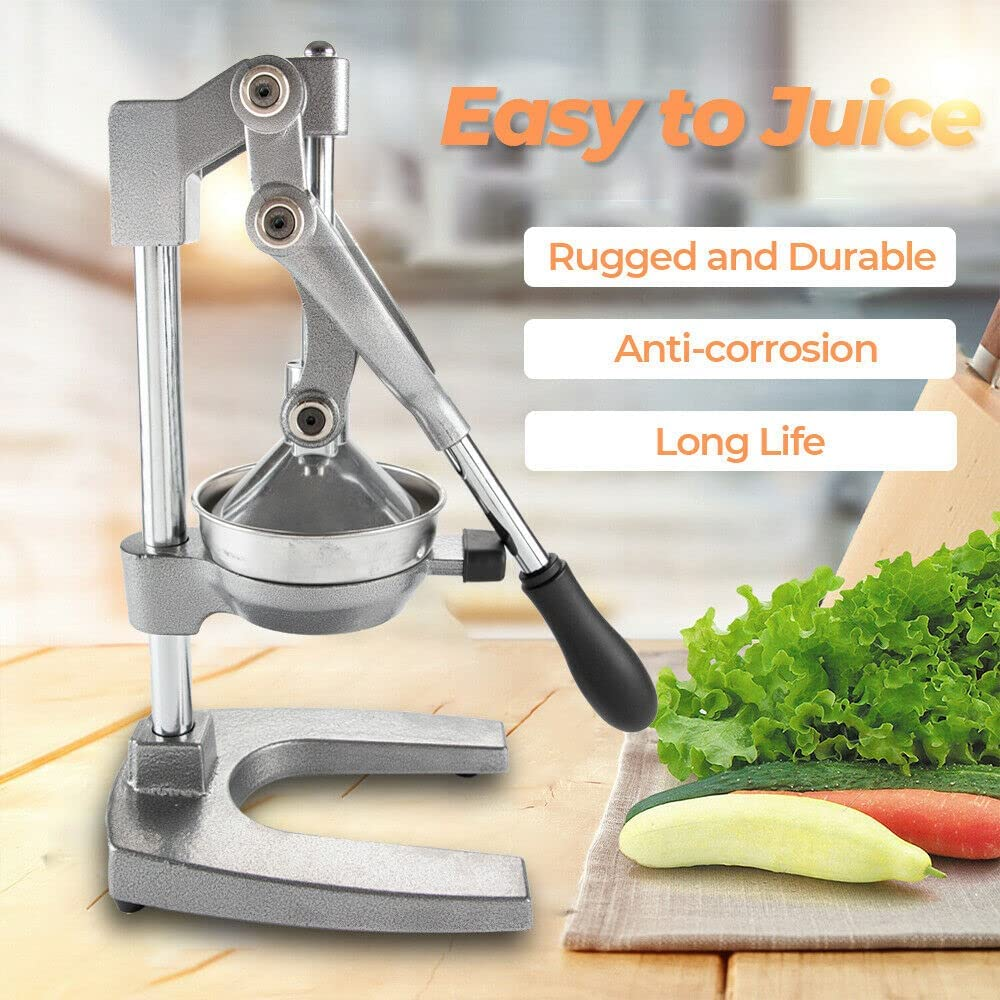 Yarra Supply Commercial Manual Juicer Hand Press Juicer Extractor Hand Orange Juice Squeezer Squeezer Sturdy Juice Presser Manual Citrus Press for Citrus Mandarin Grapefruit Lemon Lime(Black) - Gray image number 5
