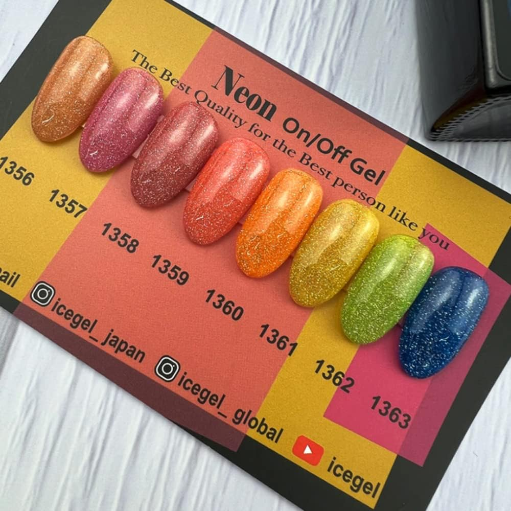 ICE GEL ABLACK Color Gel, Neon on off Gel, 1360, 0.1 Oz (3 G), UV/LED Compatible