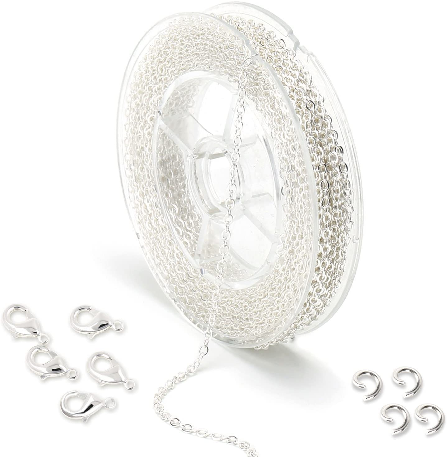 (2Mm) - 10M Dainty Gold Plated Solid Brass Cable Chain Link Bulk for Jewellery Making (2Mm)