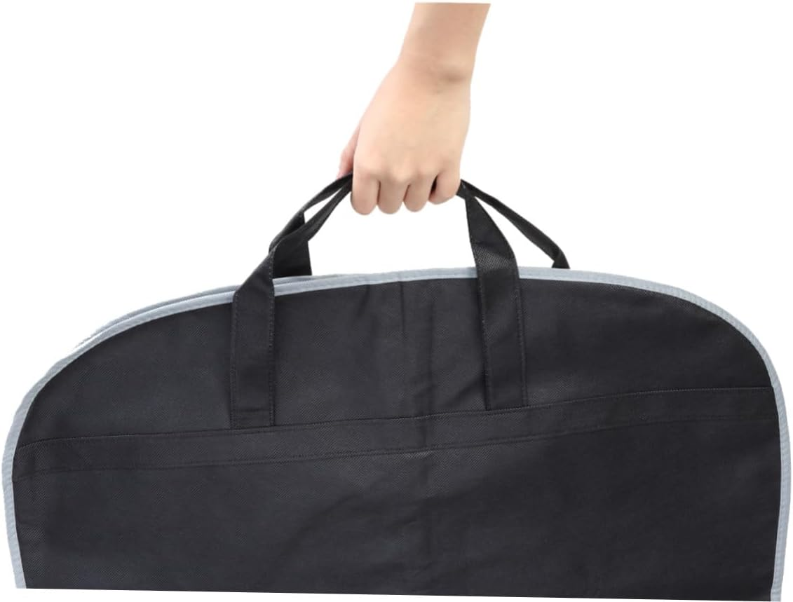 ABOOFAN 3Pcs Travel Suit Garment Bag Storage Covers Black Non-Woven Handles and Zippered Pouch image number 4