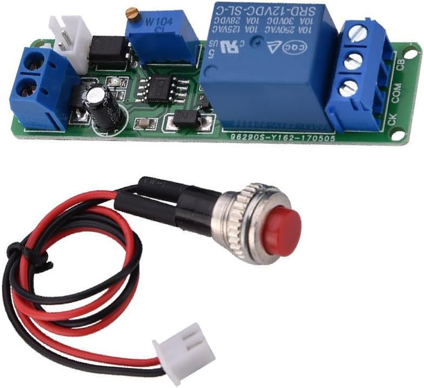 Wzenclave DC 5/12V Timer Switch Module Adjustable Timer Delay Turn off Module with Adjustable On-Off Time Relay for Automation Equipment Robots Intelligent Product Development External Trigger Switch image number 4