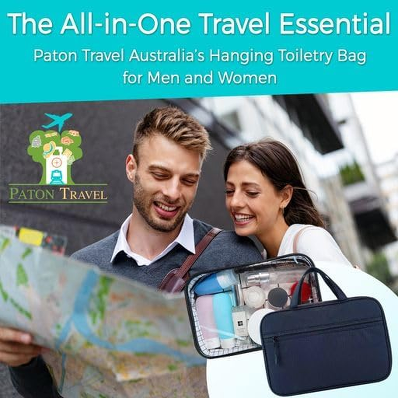 Toiletry Bag Hanging Hook Water Resistant for Cosmetics Toiletries Shaving Items 5 Separate Compartments 2 Removable Pouches Travelling Hiking Weekends Away Unisex from Paton Travel Australia image number 3