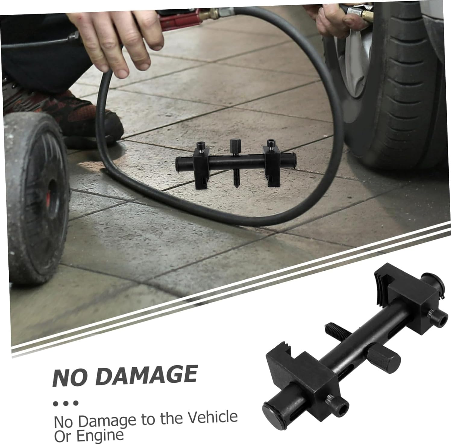 COOLHIYA Crankshaft Pulley Removal Tool Heavy Duty Pulley Puller Kit Universal Automotive Mechanic Tool for Power Steering Pump and Bearing Disassembly image number 1