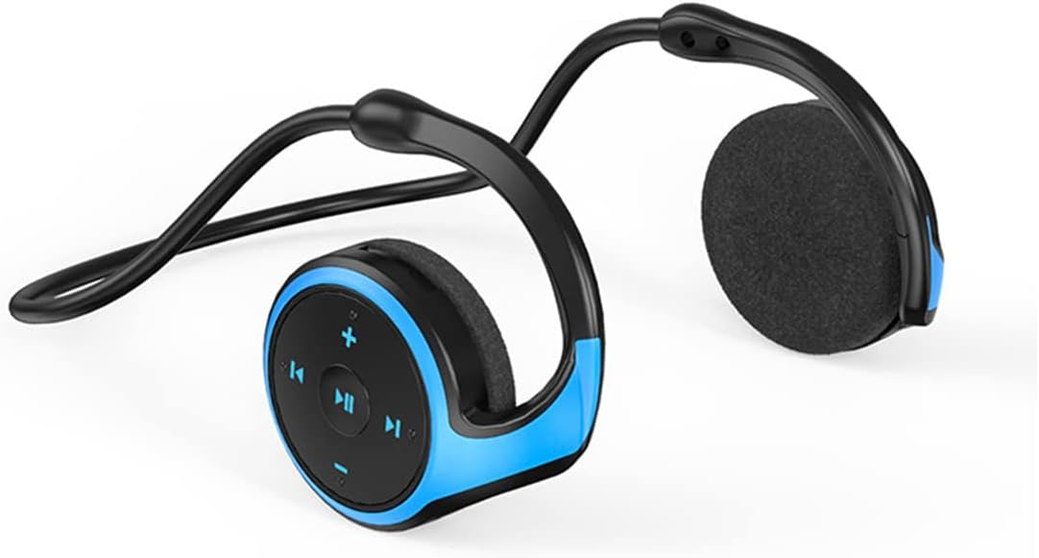 Bluetooth Wireless Headphones Sport Over-Ear Headset MP3 Player Earphones, Support TF Card & FM Radio, Lightweight Foldable Stereo Headset Noise Canceling for Running Driving Gym Red