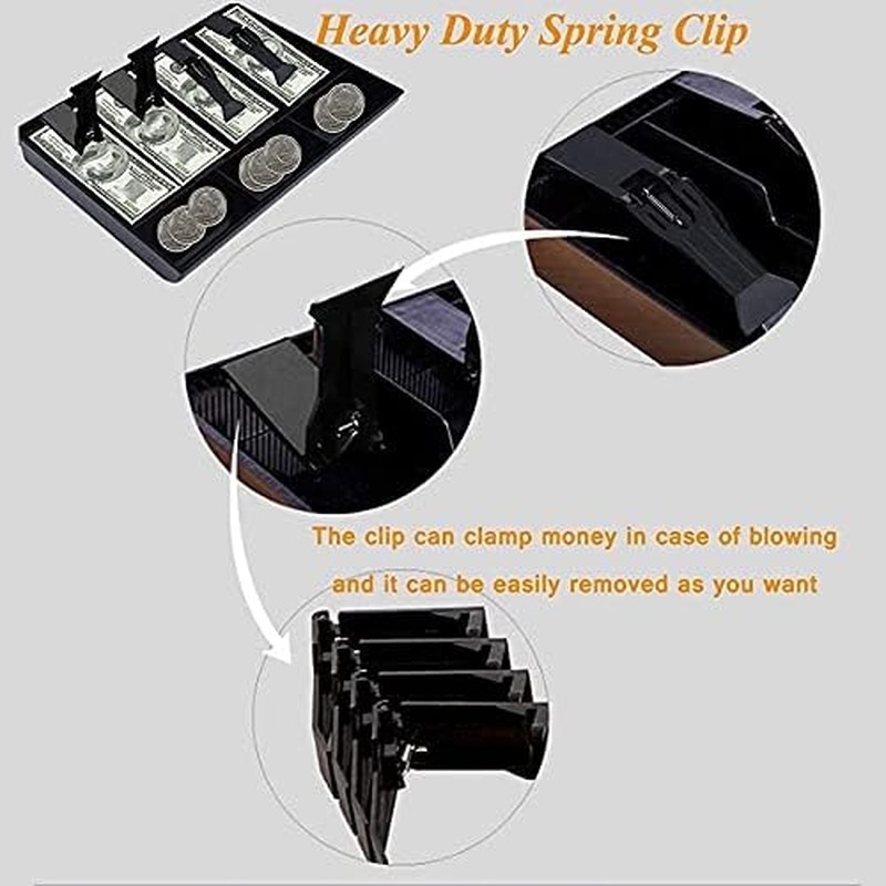 Cash Register Drawer - Tray Replacement 4 Bill/3 Coin Cash Register Insert Tray,12.6 X 9.6 X 1.4Inch image number 3