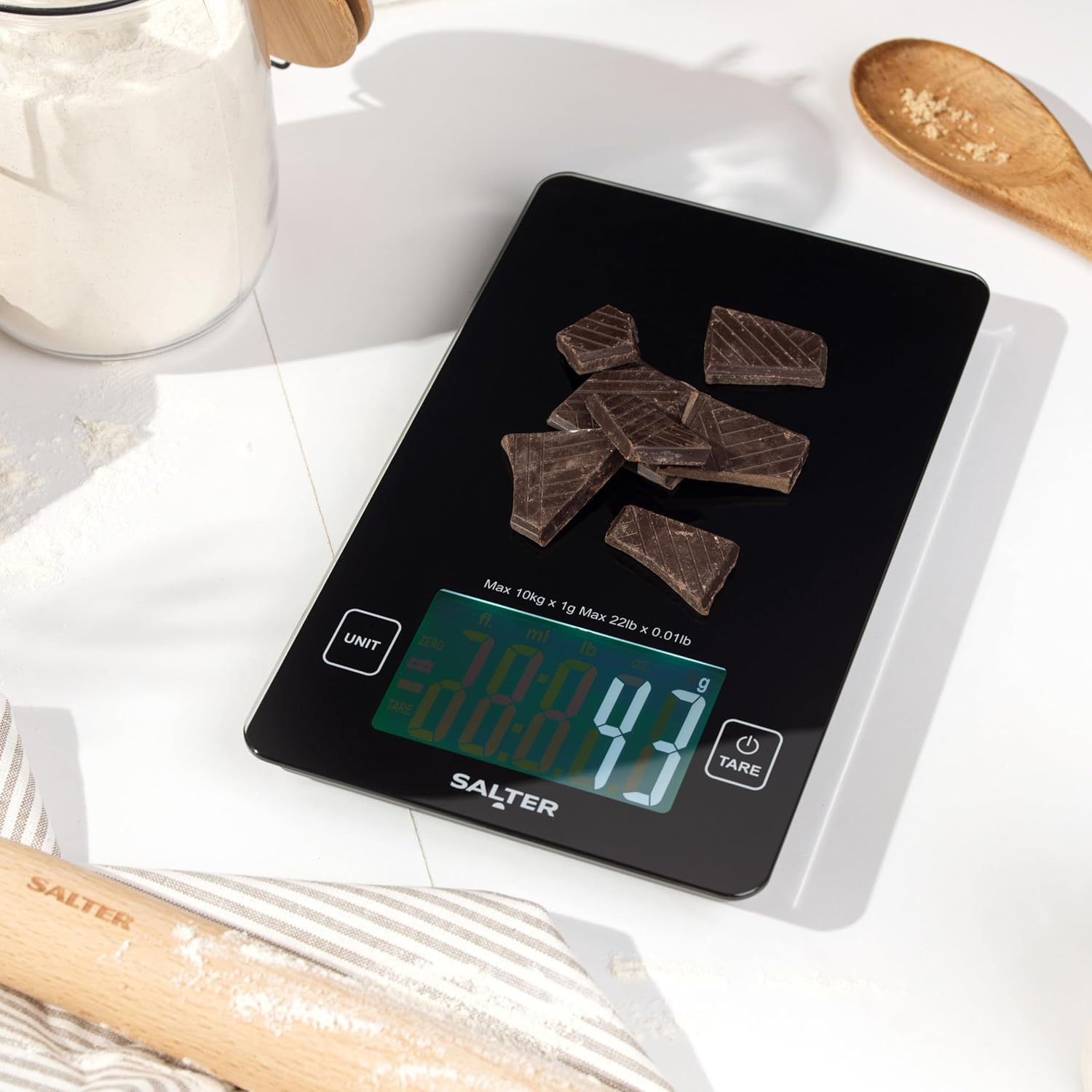 Salter Large Display Kitchen Scale 10Kg Black image number 4