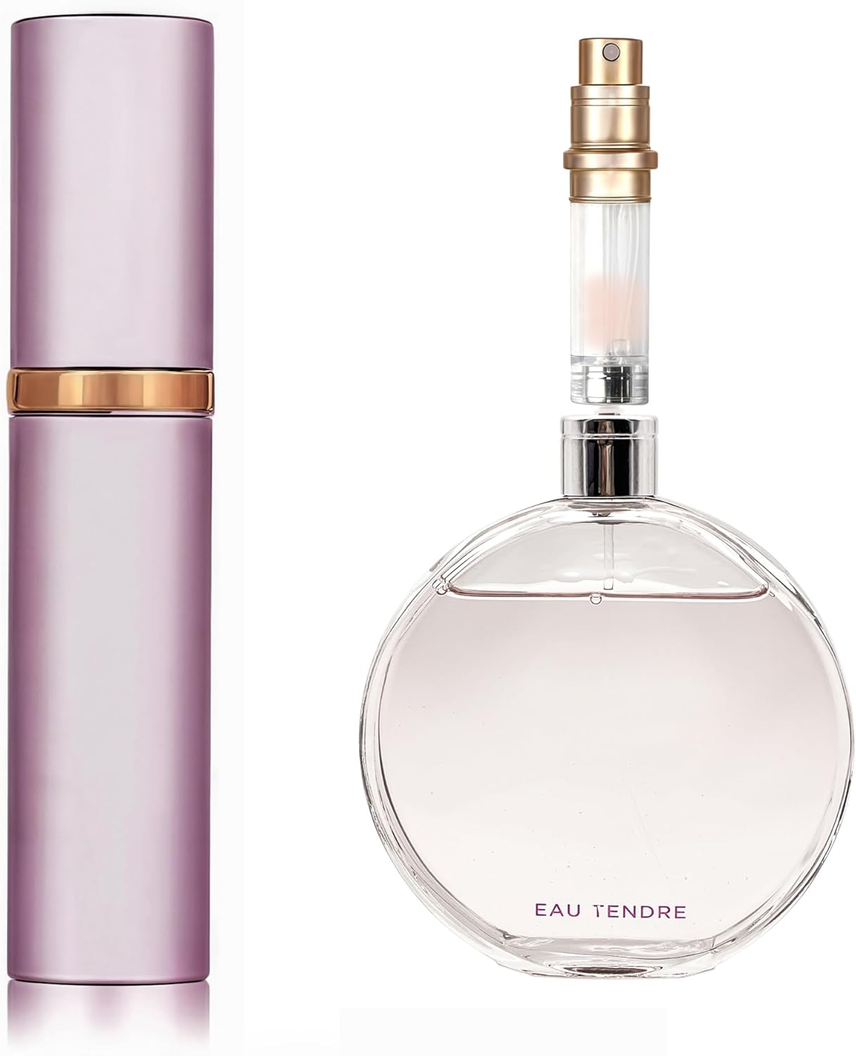 Muilsae AA01BK Perfume Atomiser 0.34 Oz Refillable Perfume Bottle Portable and Bag Cologne Dispenser Bottom Fill for Travel and Holidays (Black 10 Ml)