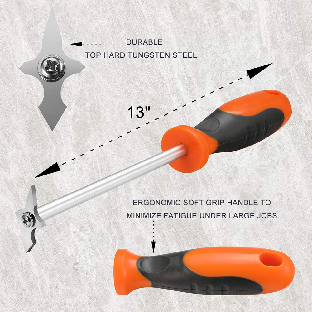 Grout Removal Tool, Caulking Removal Tool, Grout Cleaner, Scraper, Scrubber Brush, Tile Joint Cleaning Brush, Remove Grout or Cleaning for Tile Joints and Seams or Corner image number 4