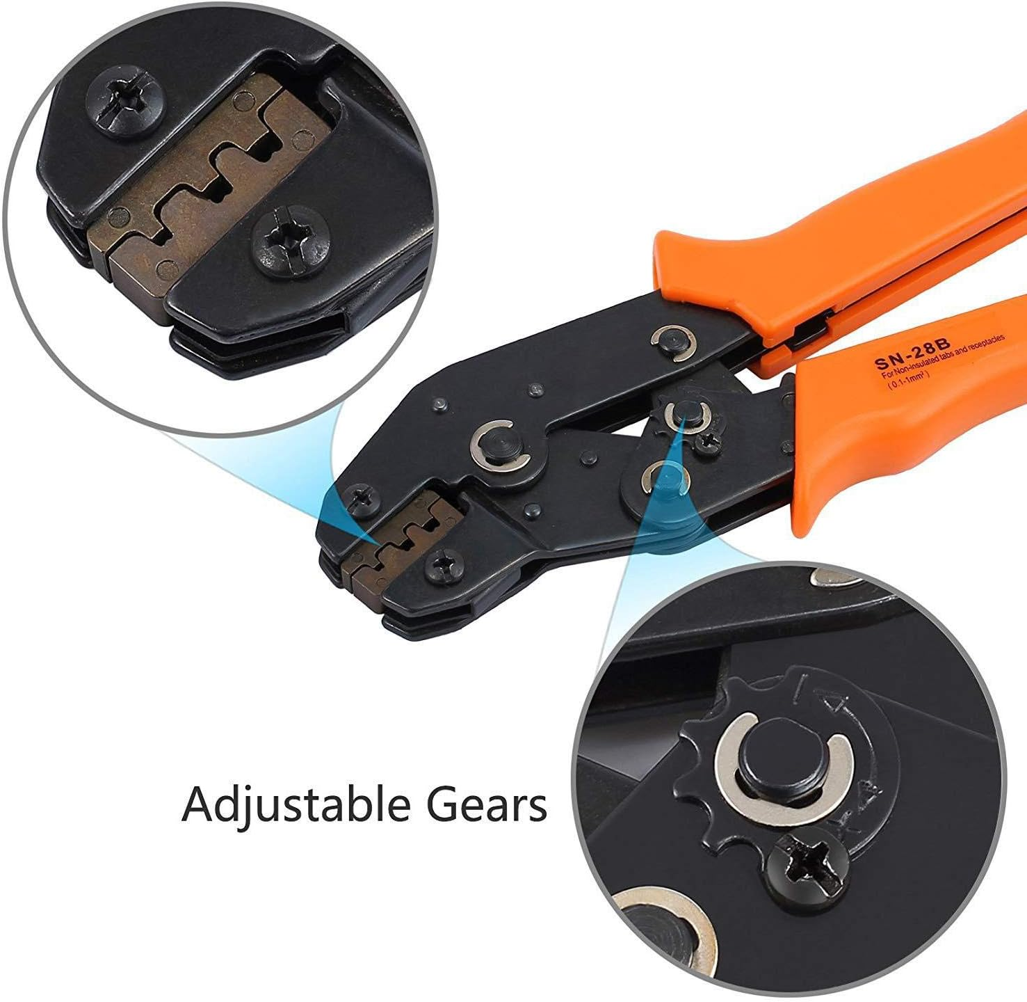 Mengshen Dupont Crimping Tool Kit, Ratcheting Crimper Pliers with 1550PCS 2.54Mm Dupont Connectors Connectors for AWG 26-18(0.1-1Mm&sup2;) image number 2