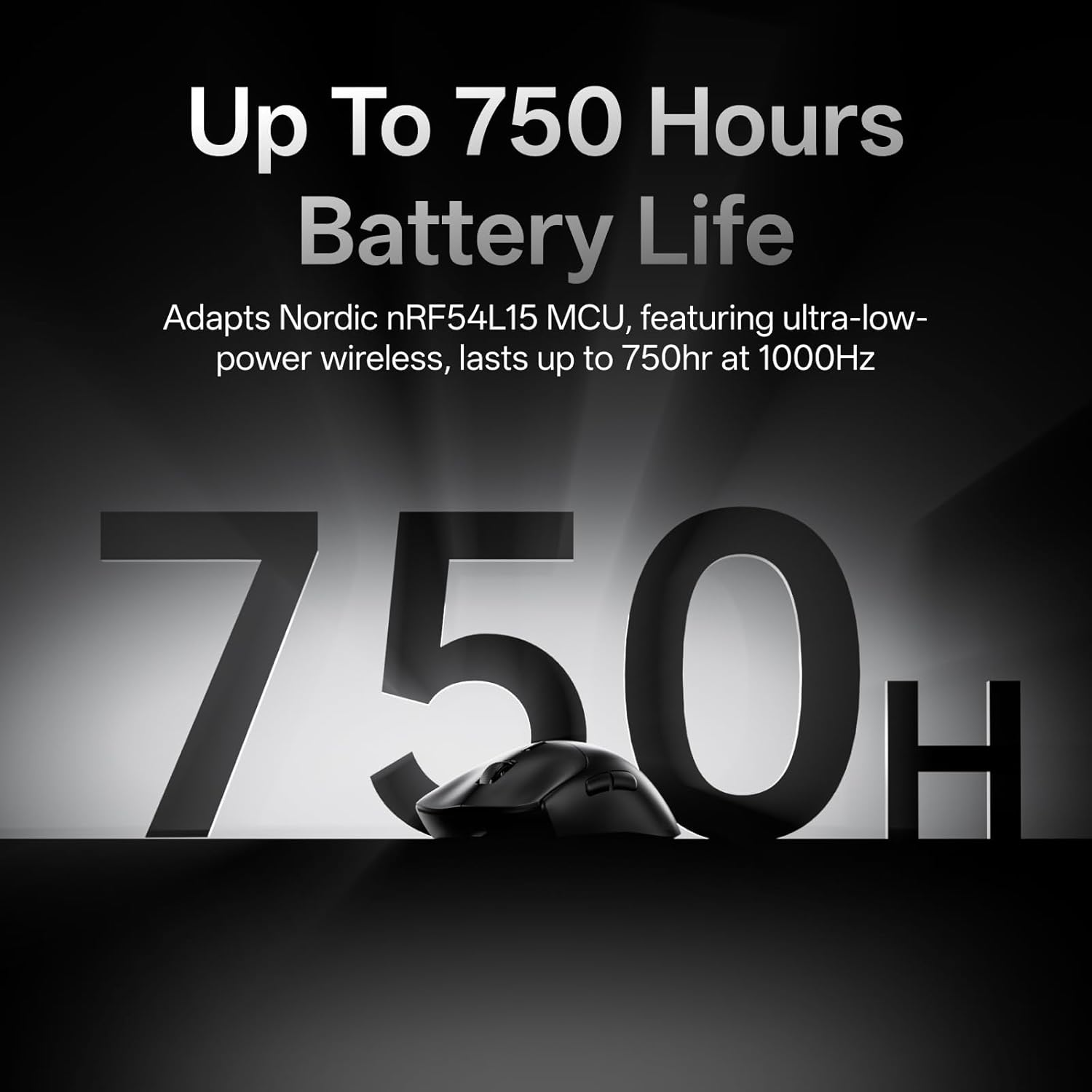 Rapoo VT7 Wireless Gaming Mouse, True 8K Wireless Polling Rate, 53G Lightweight, up to 500 Hr Battery, Nordic Nrf54L15 MCU, 100-Million Mechanical Switch, 10 Programmable Buttons, Macro Enabled, Black image number 6