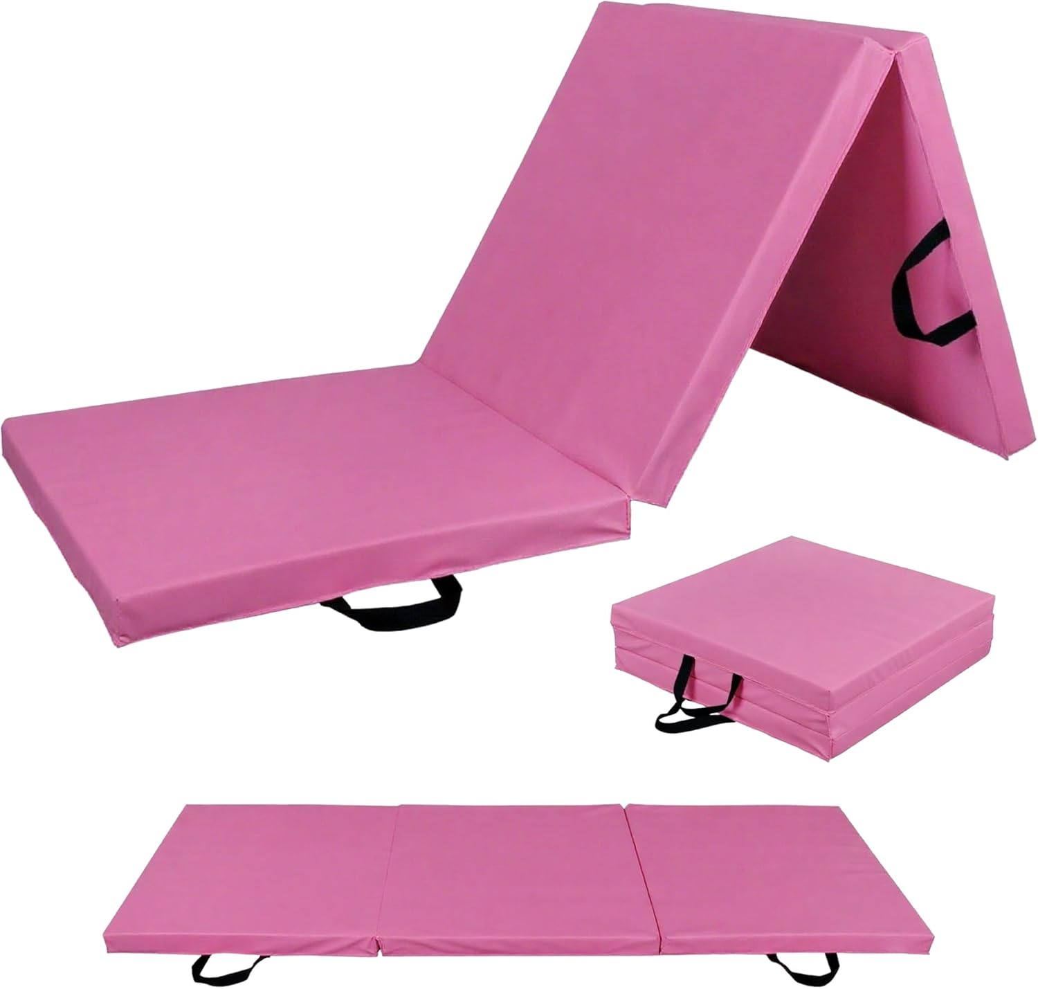 FITNESS MASTER Folding Exercise Floor Mat Dance Yoga Gymnastics Training Home PU image number 1