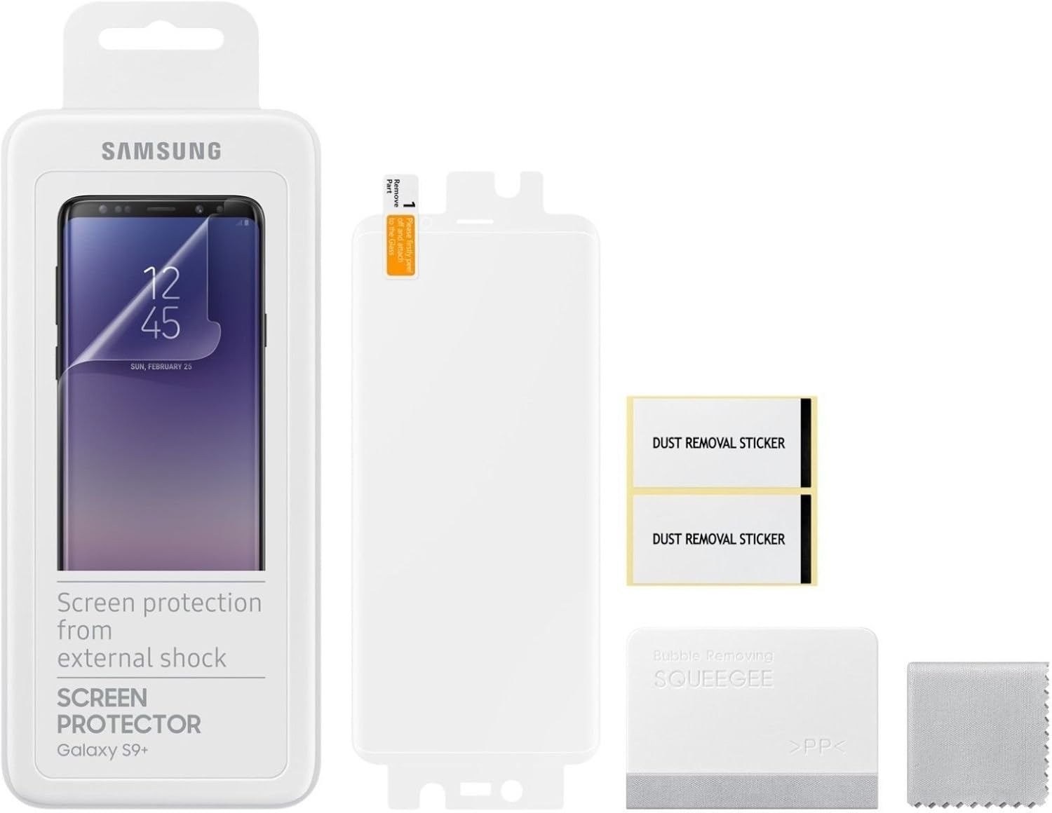 Samsung Film Scratch Resistant Screen Protector for Galaxy S9 Plus, Twin Pack image number 2