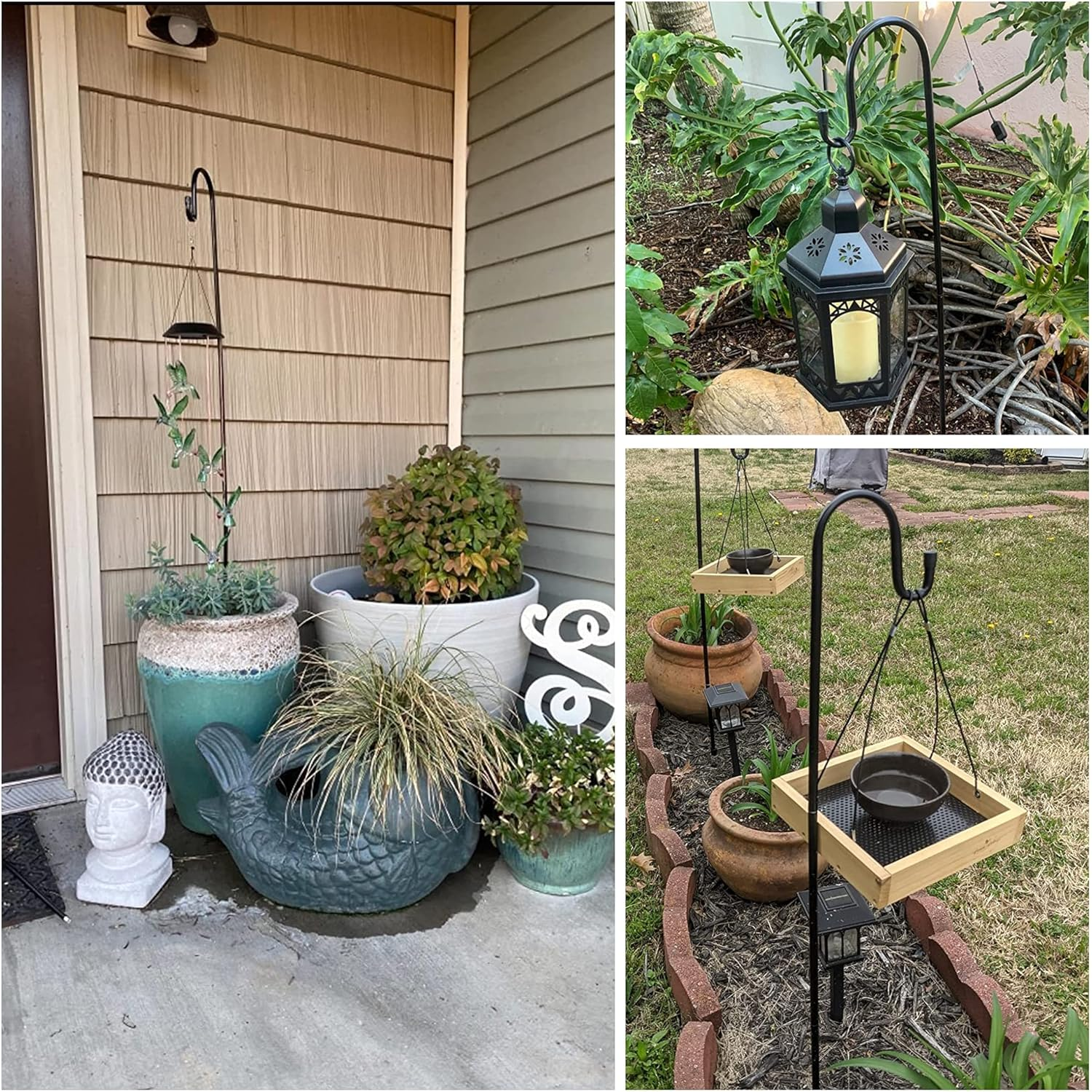 Shepherd-Hooks for Bird-Feeder Lantern Plant-Hook Garden-Stake - 36 Inch 2 Pack Plant Stand Hanger for Outdoor Flower Basket, Bird Feeder Hanger Weddings Decor image number 2