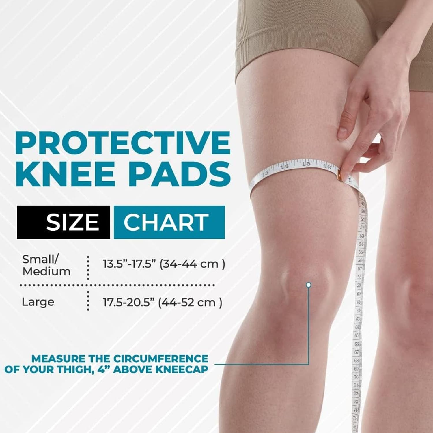 Protective Knee Pads for Men Women, Thick Sponge Collision Avoidance Warm, Anti-Slip Knee Sleeve, for Football, Yoga, Dance, Work, Gardening(2Pcs, Black) (M) image number 6