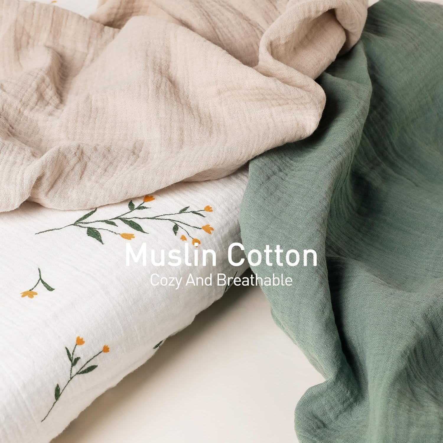 Muslin Bassinet Fitted Sheets, 3 Pack for Baby Boy and Girl, Soft Breathable Stretchy Baby Pad/Mattress Sheet Set, Universal Fit for Hourglass Oval and Rectangle Bassinet Mattress image number 5