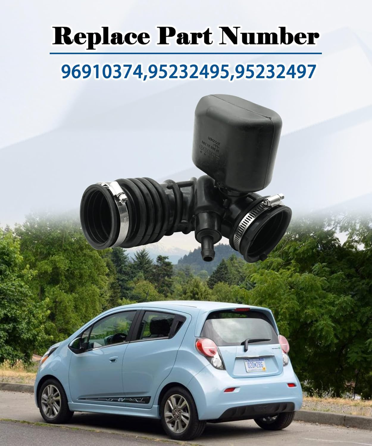 95232495 Air Cleaner Outlet Duct Hose Fit for Chevrolet Spark 2013-2015 Chevrolet Spark EV 2014-2015 (Electric),Replace 96910374/95232495/95232497-1 Year Warranty image number 5