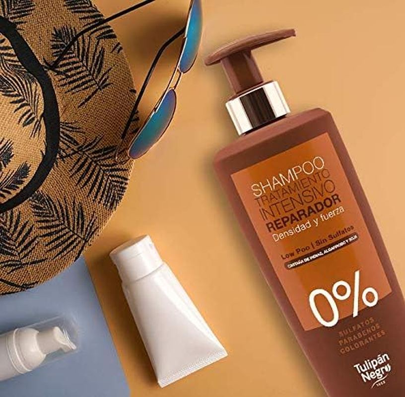 Black Tulip Low Poo Shampoo Intensive Repair No Sulphates Brown Fresh 500 Ml image number 3