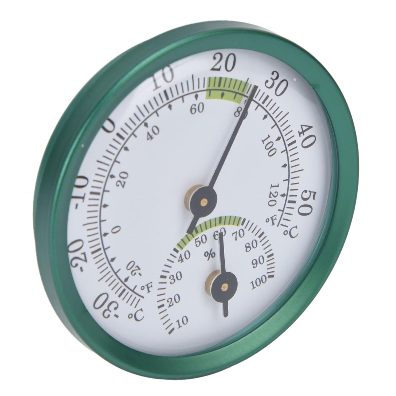 Ejoyous Aluminum Case Thermometer Hygrometer (Green, 2.2X2.2X0.5In), Dual Measurement (Temperature & Humidity), 17G Lightweight Portable, for Greenhouse/Warehouse/Home/Office image number 5