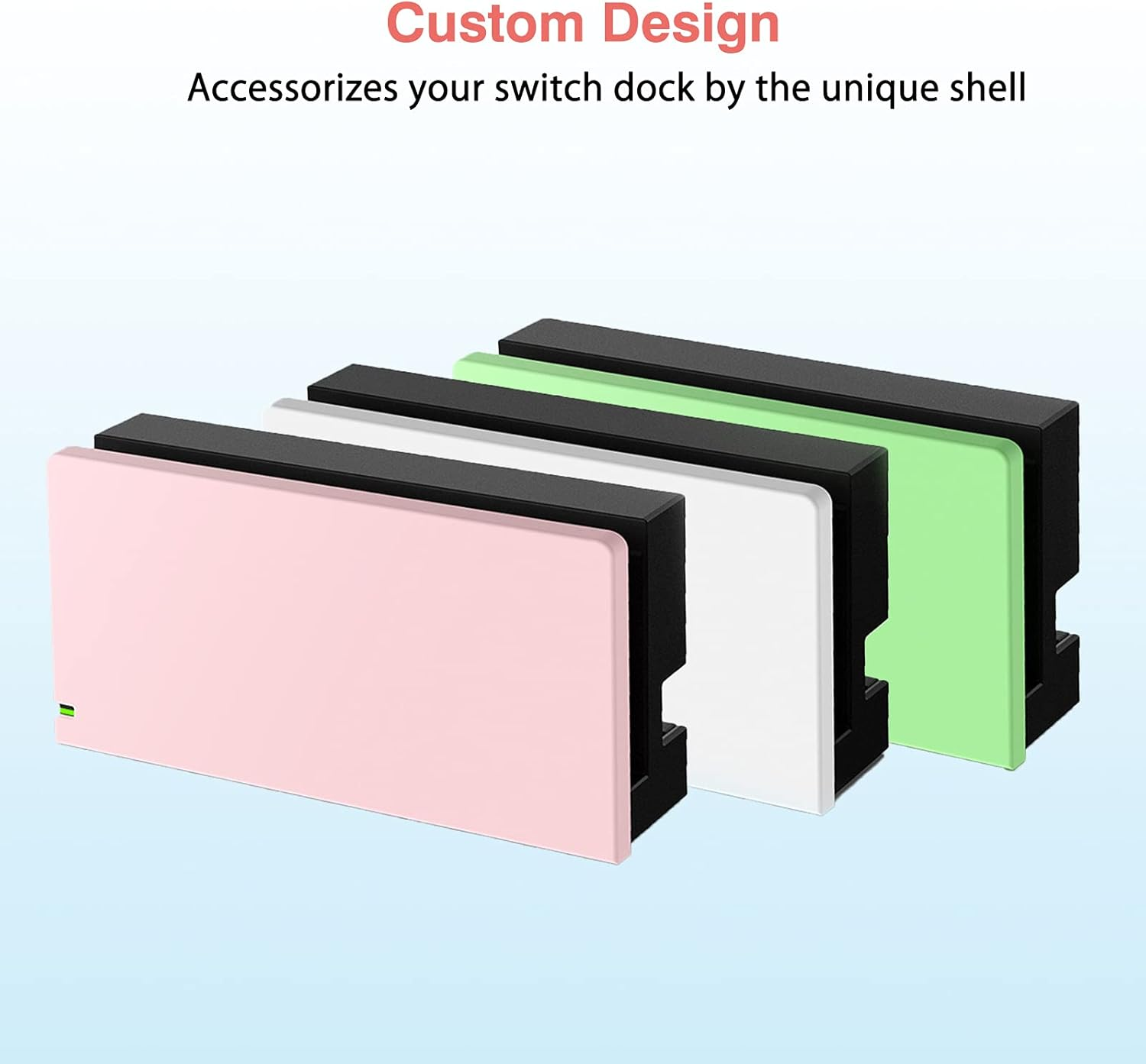 Tikodirect Custom Faceplate Cover for Nintendo Switch Charging Dock, Hard PC Slim Shell Anti-Scratch [No Screwdriver Installation] for Switch Dock, Pink image number 3