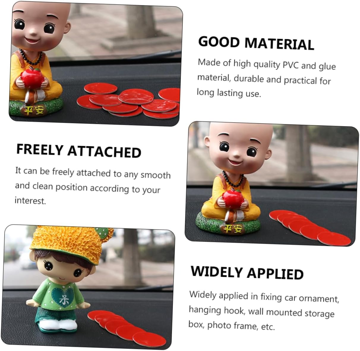 50Pcs Car Perfume Seat Glue Double Sided Tape Strong PVC Glue Material Self-Adhesive round Tapes for Car Ornament image number 2