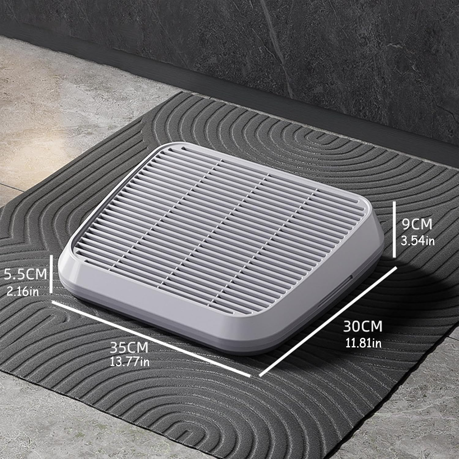 35 X 31 Cm ABS Cat Litter Tray Ramp for Cats Raised Step for Litter Tray Double Litter Trap with Filter Function, Suitable for Small and Old Cats, Easy to Clean