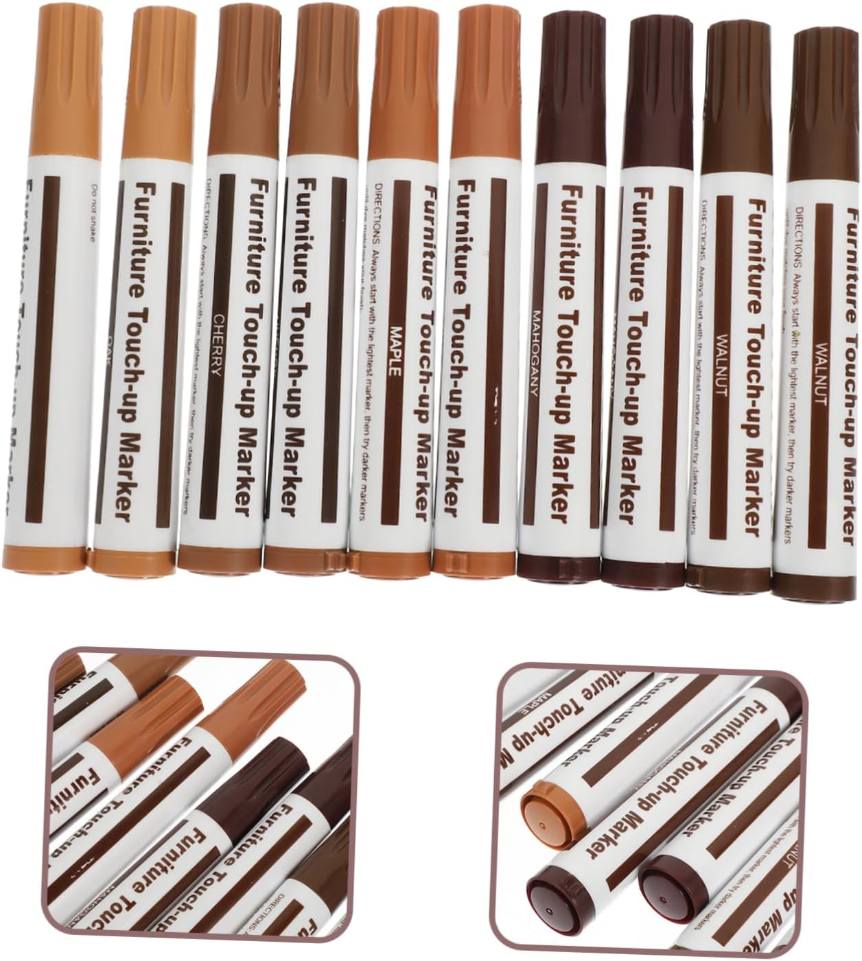 10Pcs Furniture Touch-Up Markers Touch up Pen Furniture Repair Pens Maker for Scratch Repair image number 2