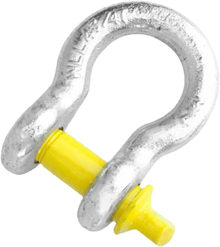 8Mm Bow Shackles S Grade Rated Wwl 0.75T Yellow Pin Hayman Trailer Towing 8-Pack Bundle