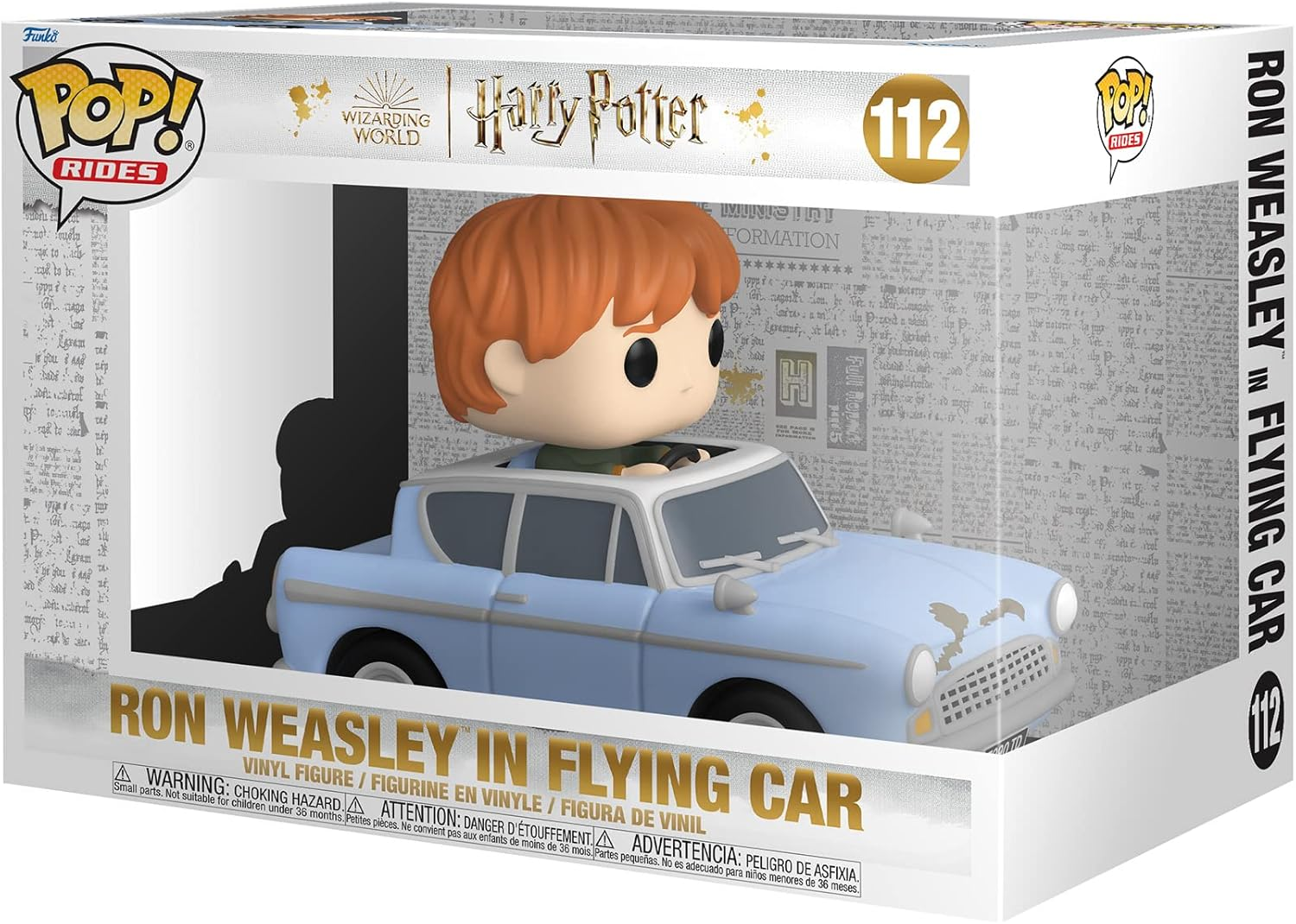 Funko Pop! Harry Potter - Ron with Car Cos 20Th Ride Vinyl Figure, 4.46-Inch Size image number 3