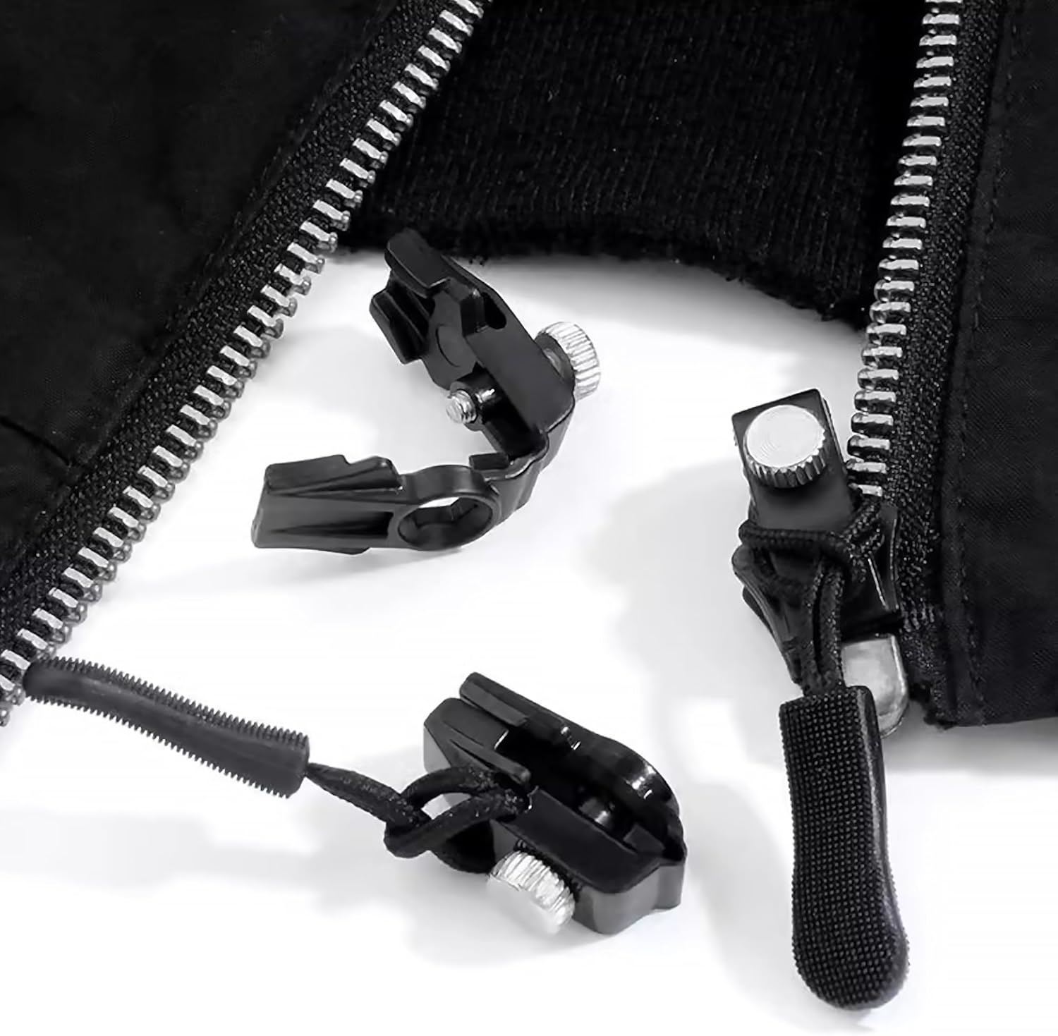 Faleior Zipper Repair Kit - 15Pcs Universal Zipper Fix Replacement with 3 Sizes (S/M/L), Heavy-Duty Stainless Steel Sliders for Jackets, Bags, Luggage & Backpacks image number 4