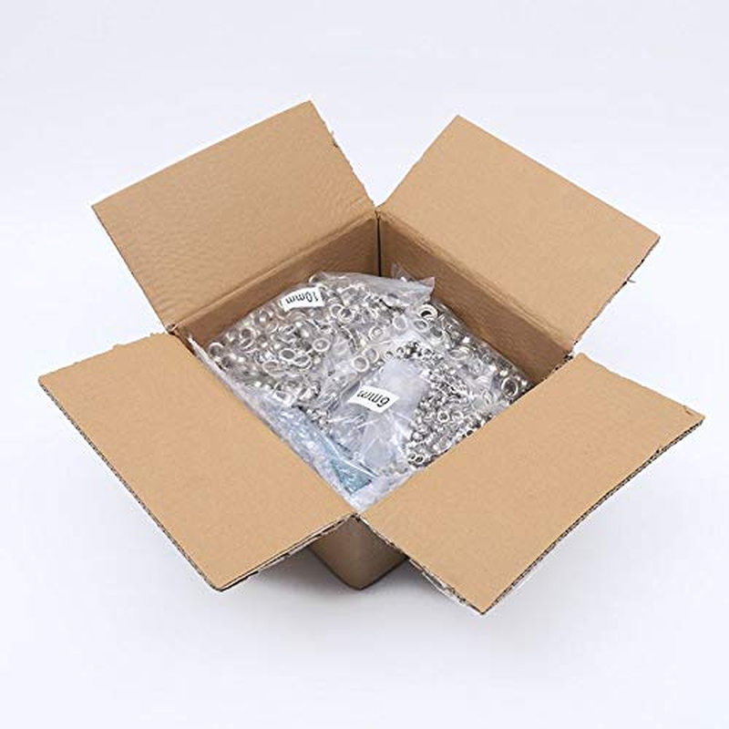 KATSU Hand Press Grommet Machine Heavy Duty Grommet Eyelet Table Mount Hole Punch Tool with 3 Dies 6Mm/10Mm/12Mm and 1500Pcs Silver Grommets for Fabric Tarps Bags Making Curtains Kit 953104 image number 2