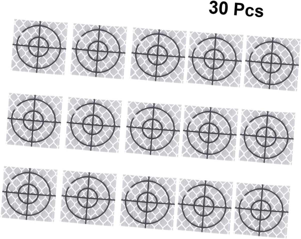 ULTECHNOVO 60Pcs Self-Adhesive Reflector for Engineers Reflective Film for Construction Surveying High Visibility Tunnel Reflectors White image number 1