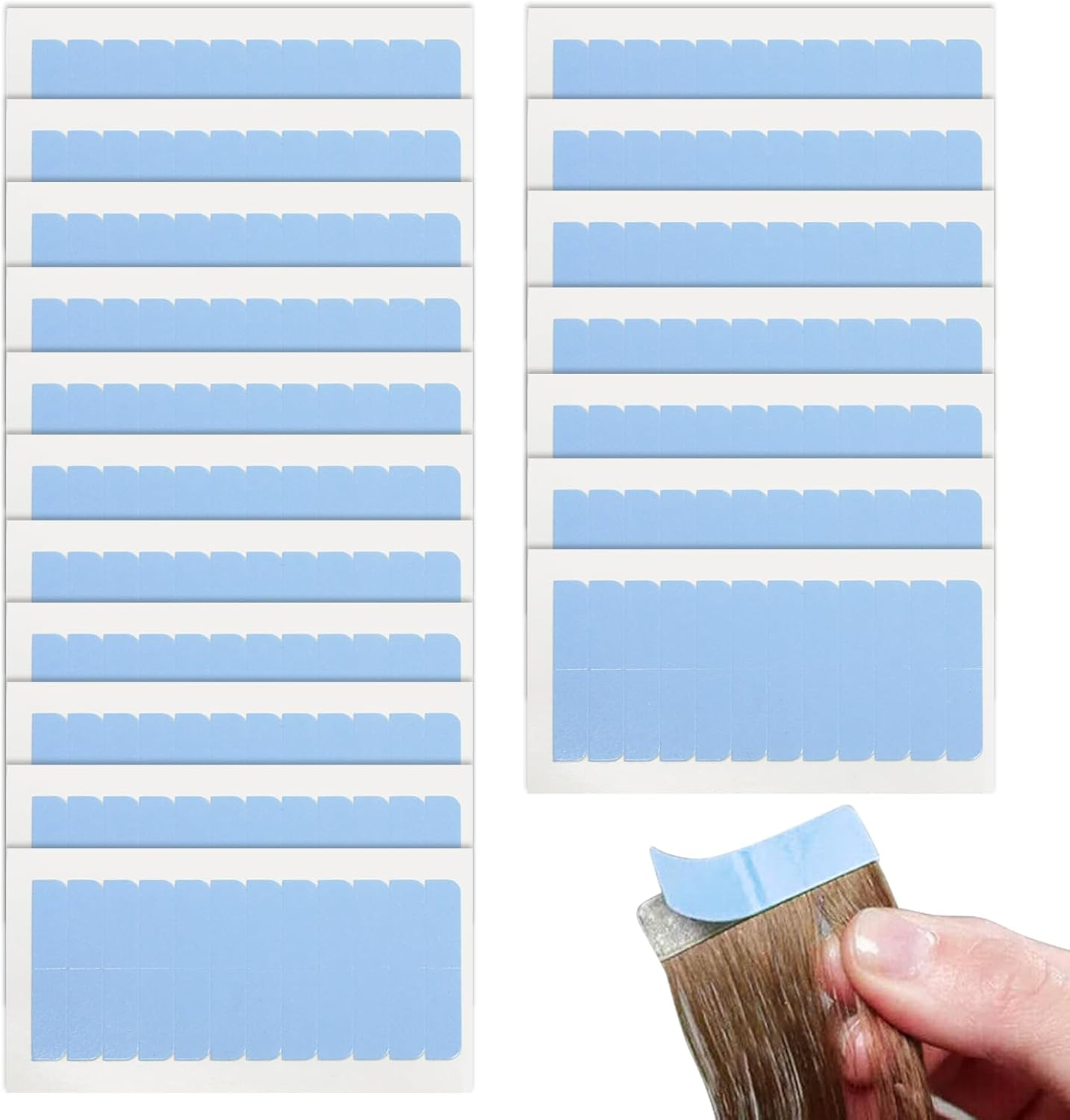 216 Pcs Hair Extension Tape, Wig Tape, Double-Sided for Hair Extensions, Strong Adhesive Tabs for Seamless Bonding, No-Residue Replacement Tape, Ideal for Professional Use, 3.8Cm X 1.1Cm image number 2