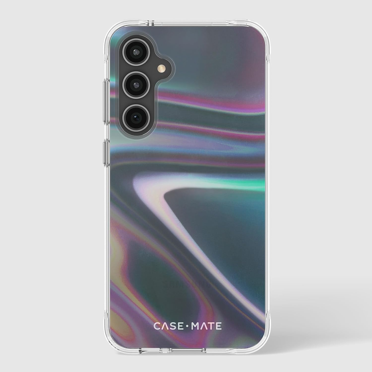 Case-Mate Soap Bubble Samsung Galaxy S23 FE 5G Case [6.4"] [12Ft Drop Protection] [Wireless Charging] Phone Case for Samsung Galaxy S23 FE 5G - Iridescent Swirl Effect, Anti-Scratch, Slim - Iridescent - Tough Black image number 7