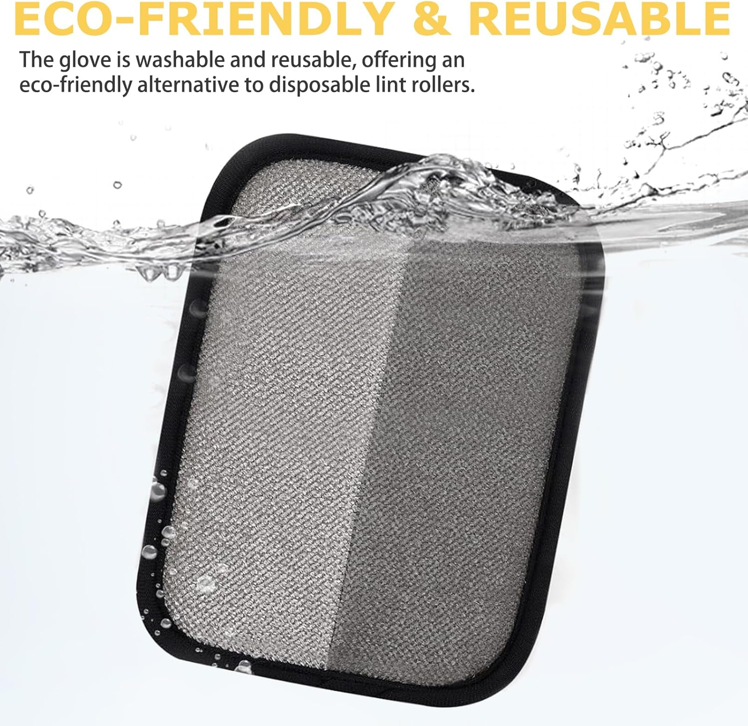 KATOZOO Pet Hair Removal Glove Brush - Reusable Grooming Tool for Cats and Dogs, Furniture, Carpets, Cat Beds and More - Improved Static Fur Remover (Pack of 1)