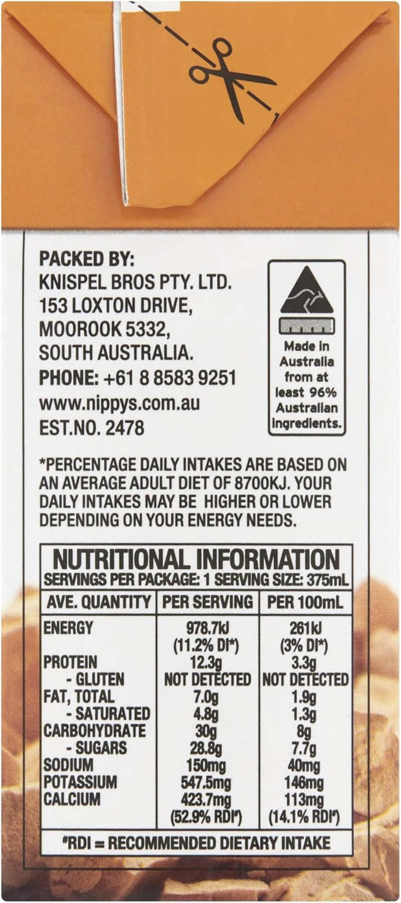 Nippys Iced Honeycomb Flavoured Milk 10 X 375 G