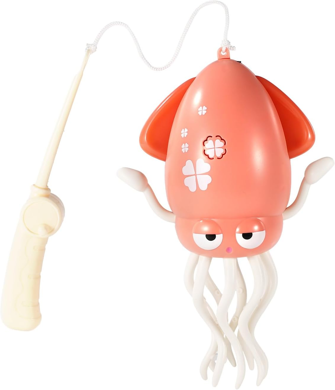 Pink Dancing Octopus Toys, 8.15X4.96X2.99In Magic Electric Dancing Octopus Toy with Fishing Rod Magic Dance Music Squid Fun Desktop Toys for Kids & Adults image number 3