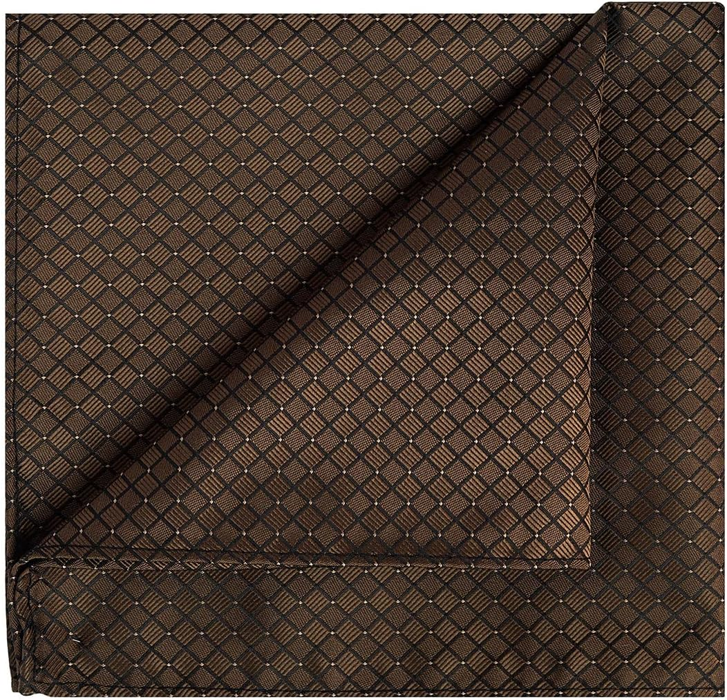 Kissties 5PCS Solid Pocket Square Wedding Handkerchief + 1 Gift Box