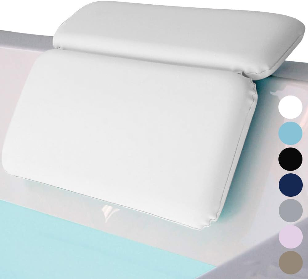 GORILLA GRIP Original Spa Bath Pillow Features Powerful Gripping Technology, Comfortable, Soft & Large (14.5" X 11") Luxury 2-Panel Design for Shoulder & Neck Support, Great for Hot Tub, Jacuzzi, Spas image number 1