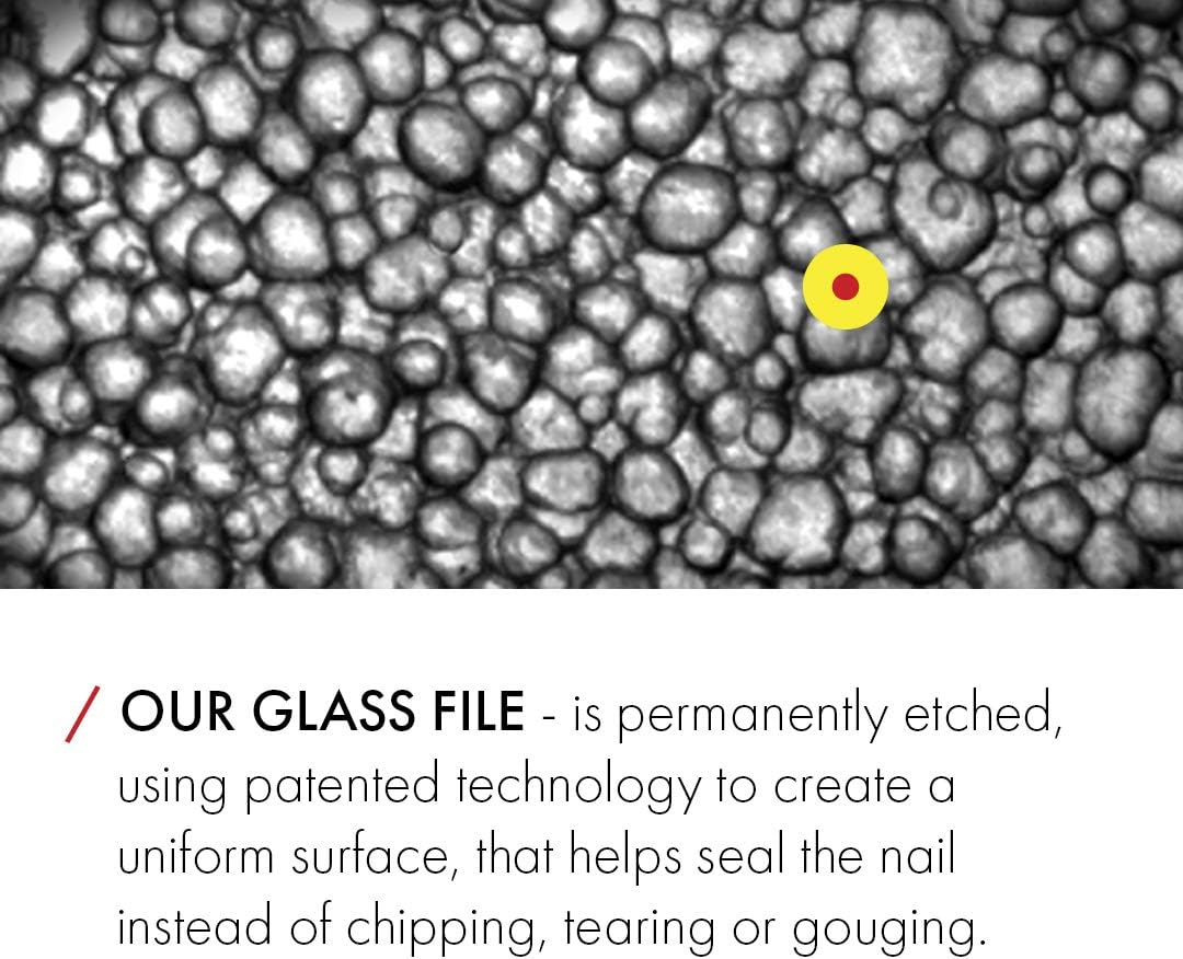 GERMANIKURE Gray Glass Moonfile in Suede Case, Ethically Made in Czech Republic, Easy Guided Nail File image number 6